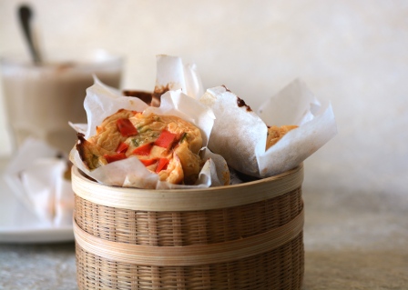 Goats cheese walnut cheesecakes